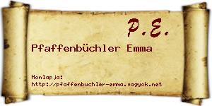 Pfaffenbüchler Emma névjegykártya