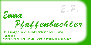 emma pfaffenbuchler business card