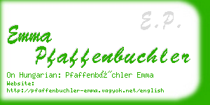 emma pfaffenbuchler business card